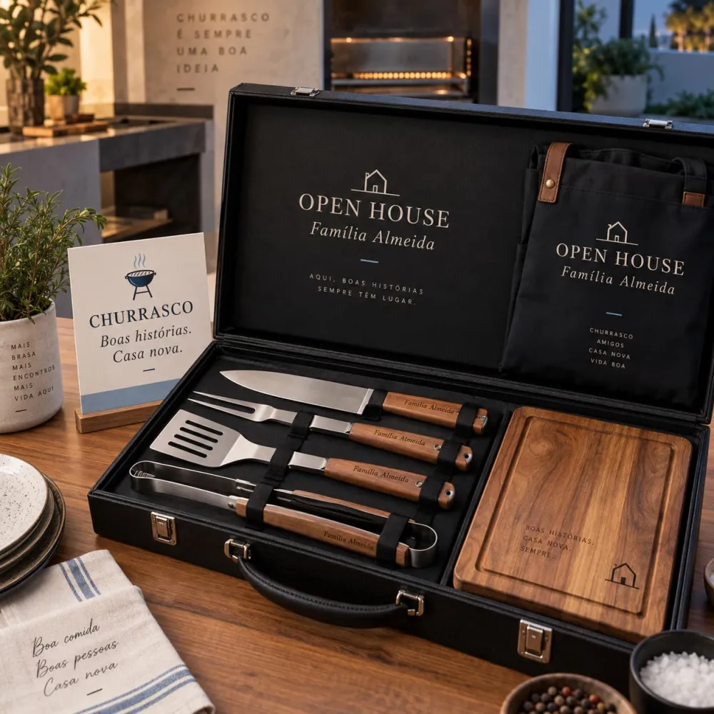 Kit churrasco para o open house da casa nova