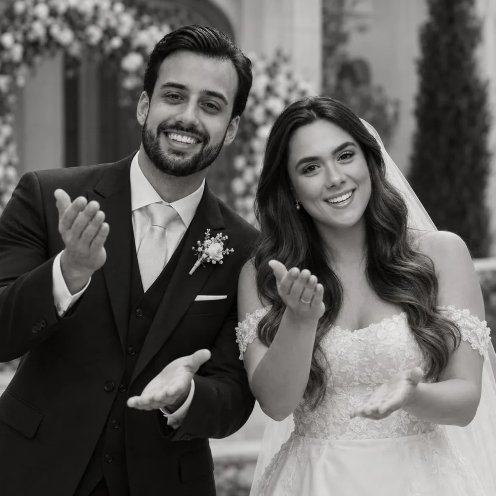 Para os noivos "FARMAR AURA" no casamento
